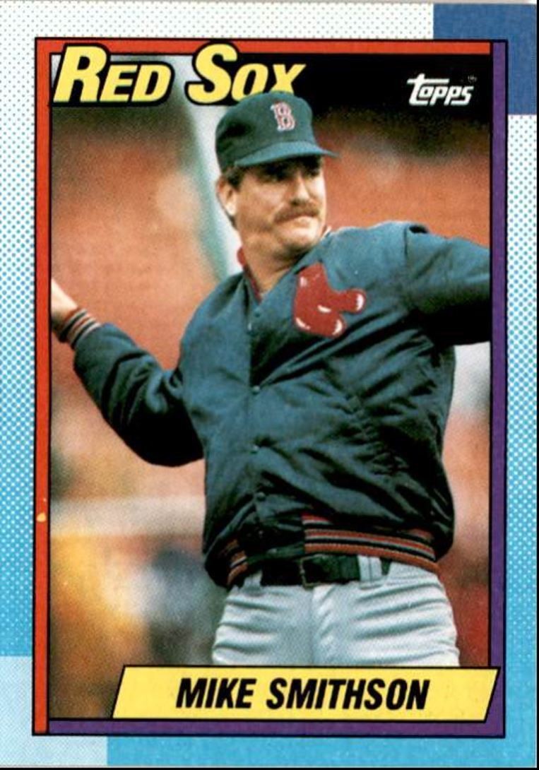 1990 Topps Baseball Cards Mike Smithson Boston Red Sox #188