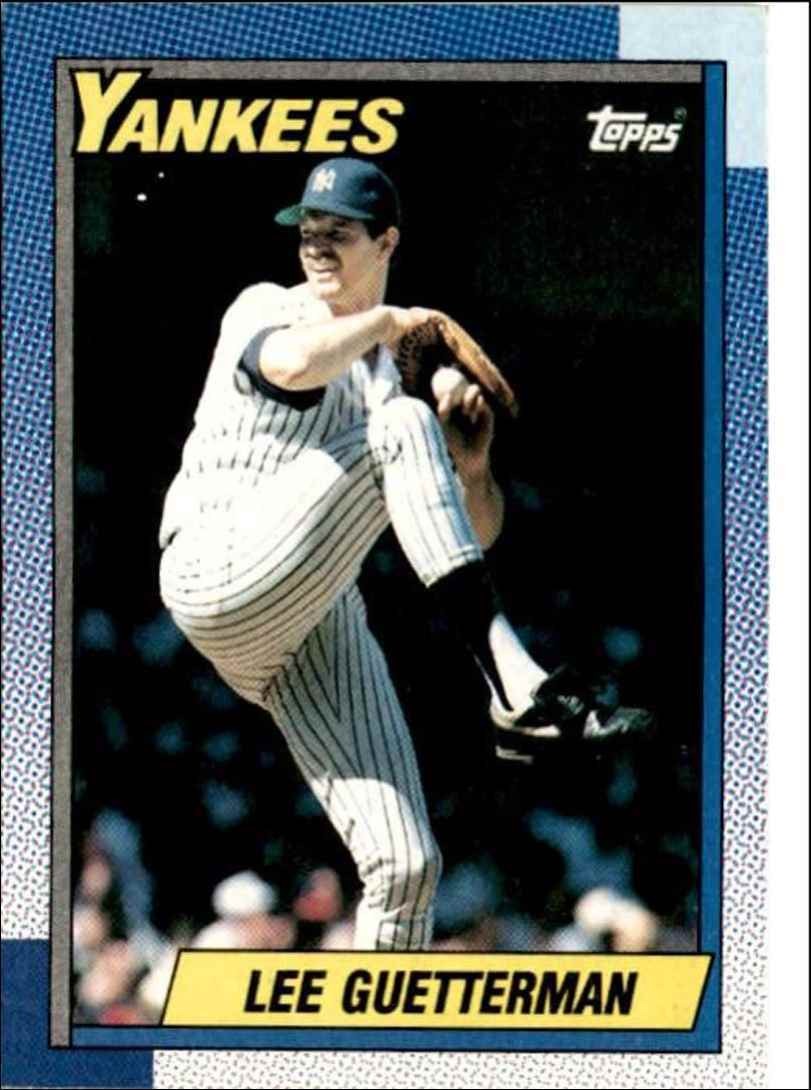 1990 Topps Baseball Cards Lee Guetterman New York Yankees #286