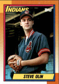 1990 Topps Baseball Cards Steve Olin Rookie Cleveland Indians #433