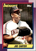 1990 Topps Baseball Cards Joe Carter Cleveland Indians #580