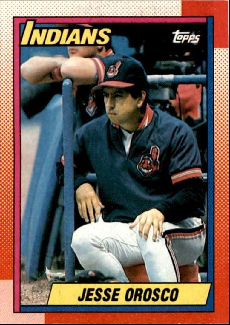 1990 Topps Baseball Cards Jesse Orosco Cleveland Indians #636