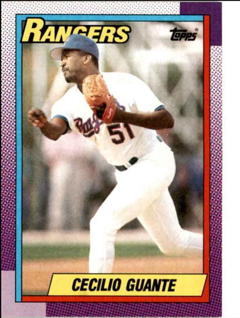 1990 Topps Baseball Cards Cecilio Guante Texas Rangers #532