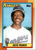 1990 Topps Baseball Cards Julio Franco Texas Rangers #550