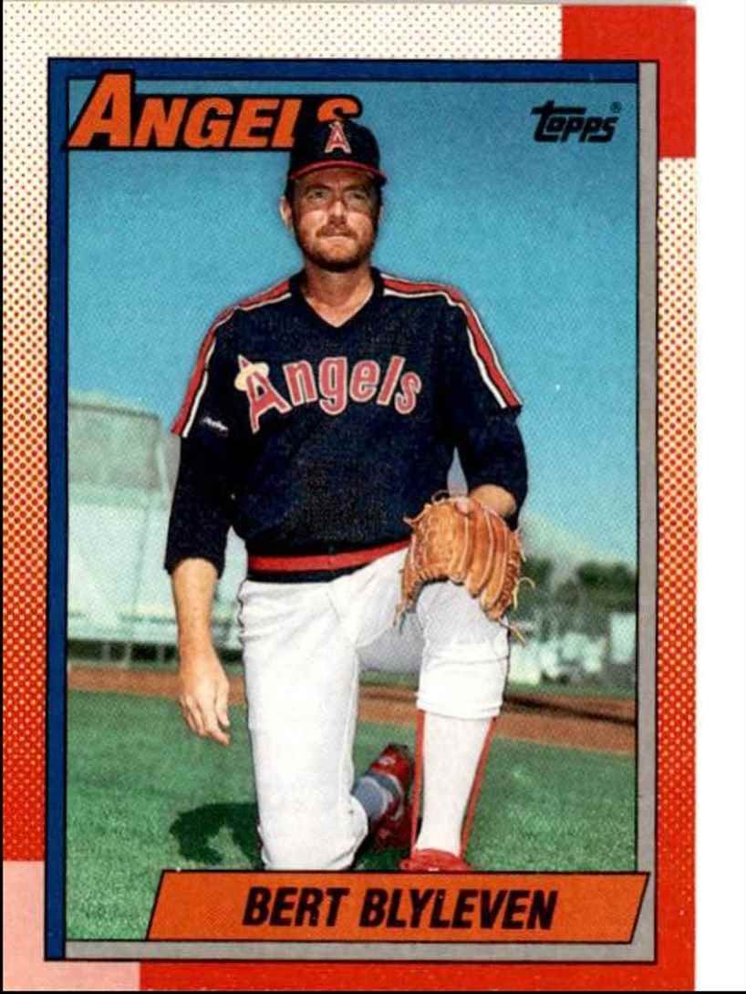 1990 Topps Baseball Cards Bert Blyleven California Angels #130