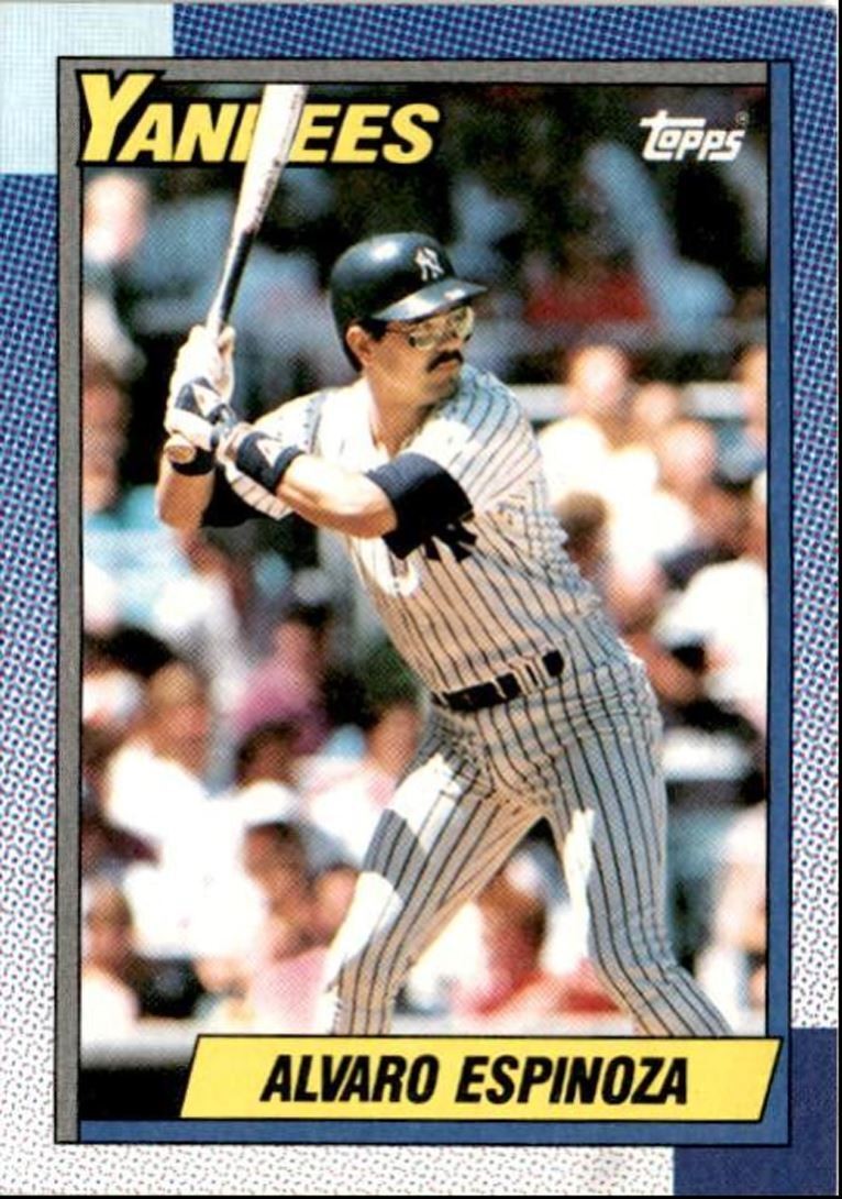 1990 Topps Baseball Cards Alvaro Espinoza New York Yankees #791