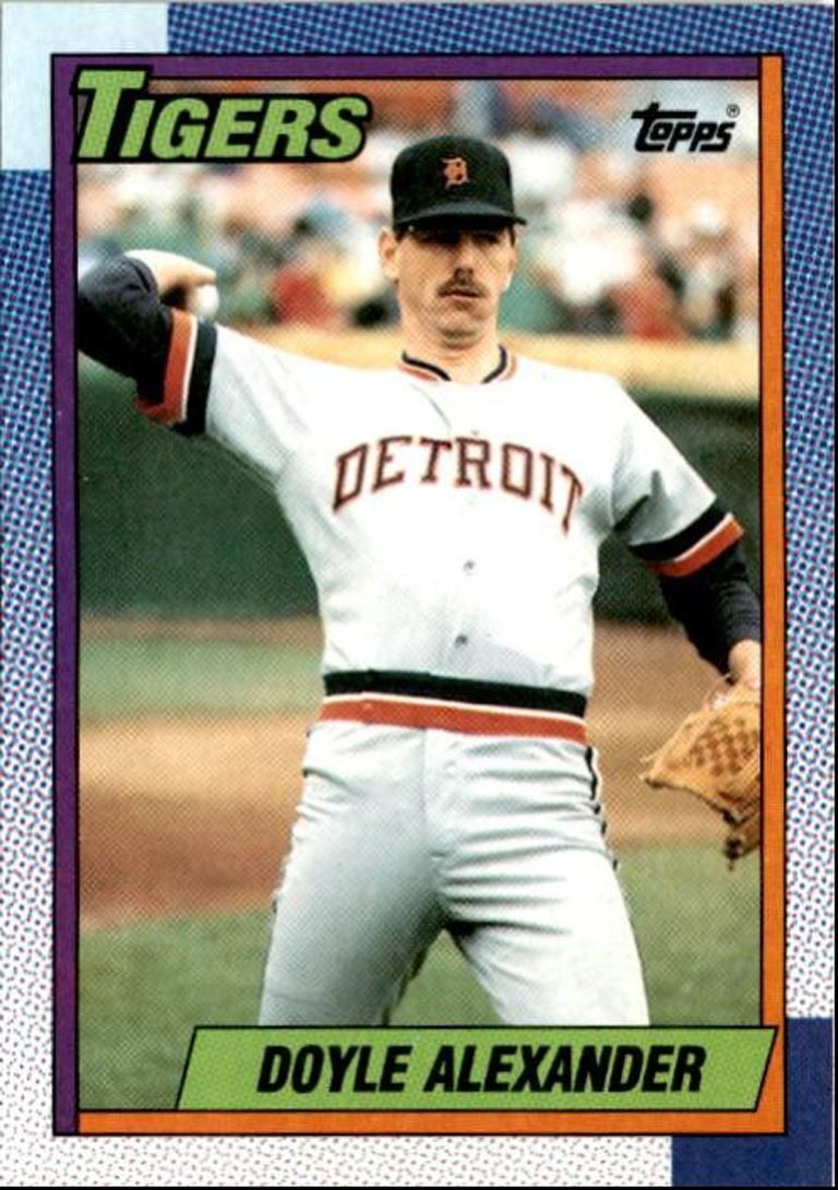 1990 Topps Baseball Cards Doyle Alexander Detroit Tigers #748