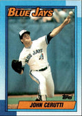 1990 Topps Baseball Cards John Cerutti Toronto Blue Jays #211
