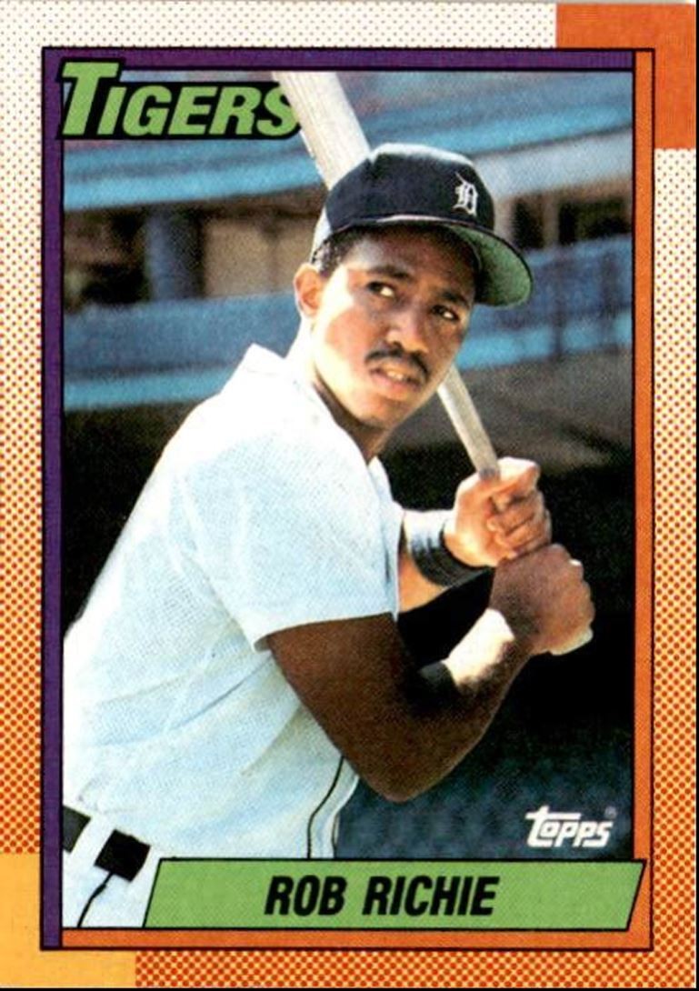 1990 Topps Baseball Cards Rob Richie Rookie Detroit Tigers #146
