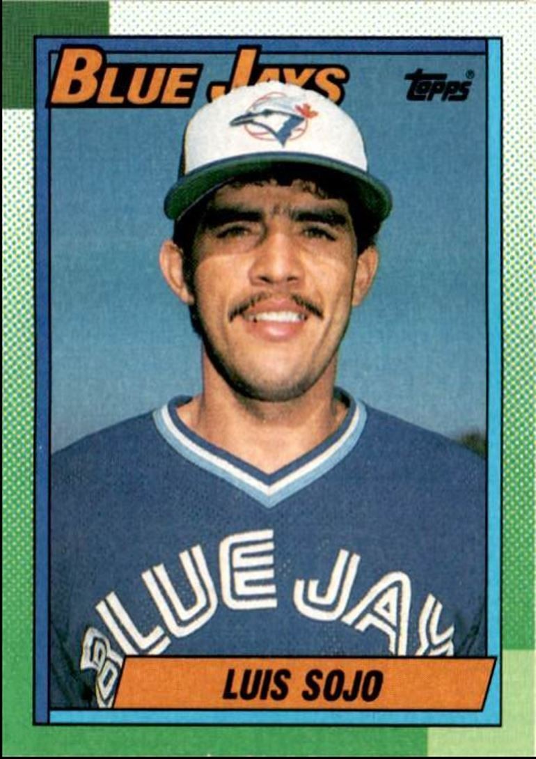 1990 Topps Baseball Cards Luis Sojo Rookie Toronto Blue Jays #594