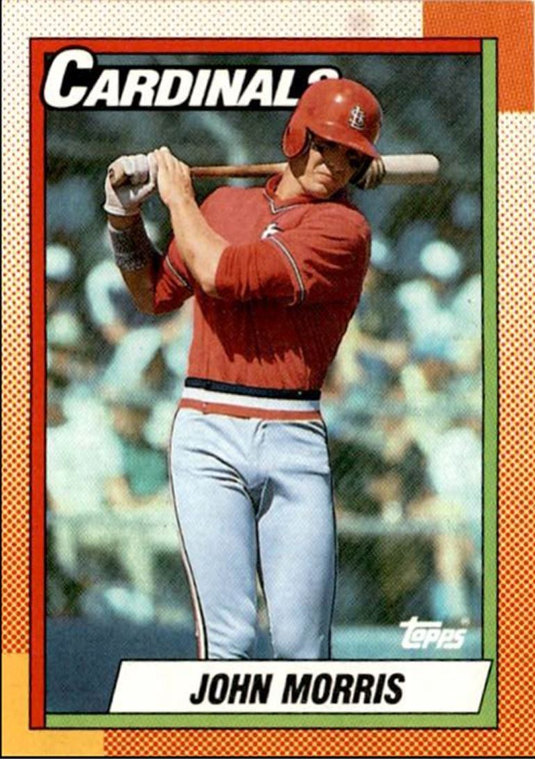 1990 Topps Baseball Cards John Morris St. Louis Cardinals #383