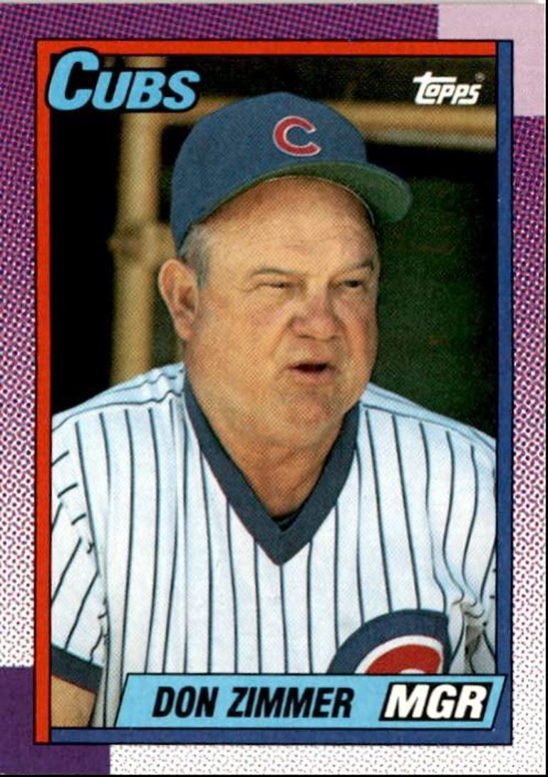 1990 Topps Baseball Cards Don Zimmer Chicago Cubs #549