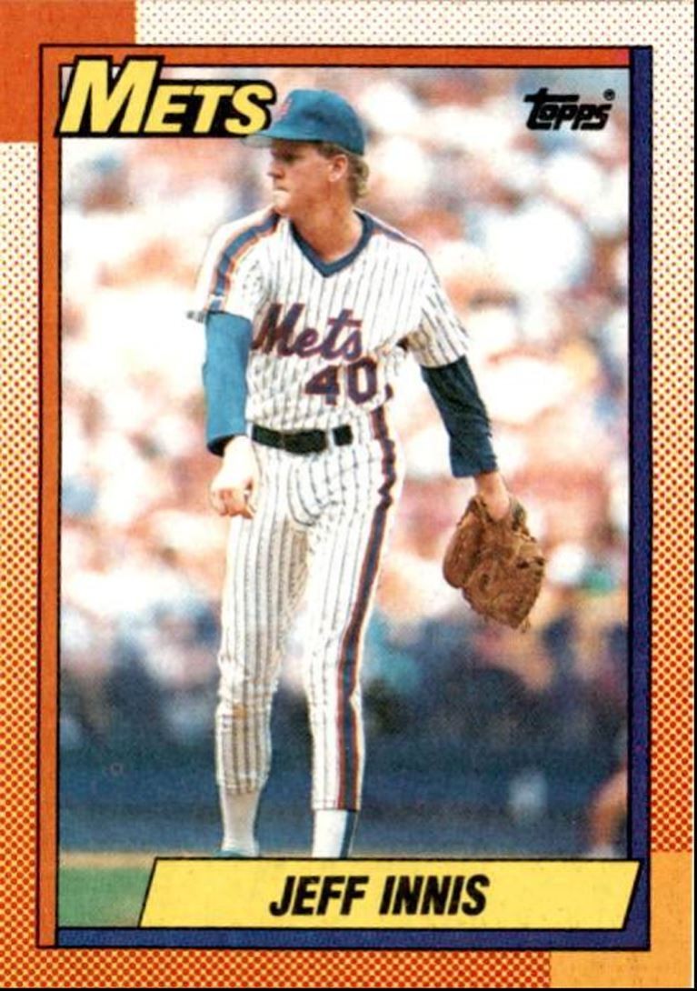 1990 Topps Baseball Cards Jeff Innis Rookie New York Mets #557