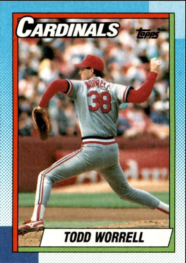 1990 Topps Baseball Cards Todd Worrell St. Louis Cardinals #95