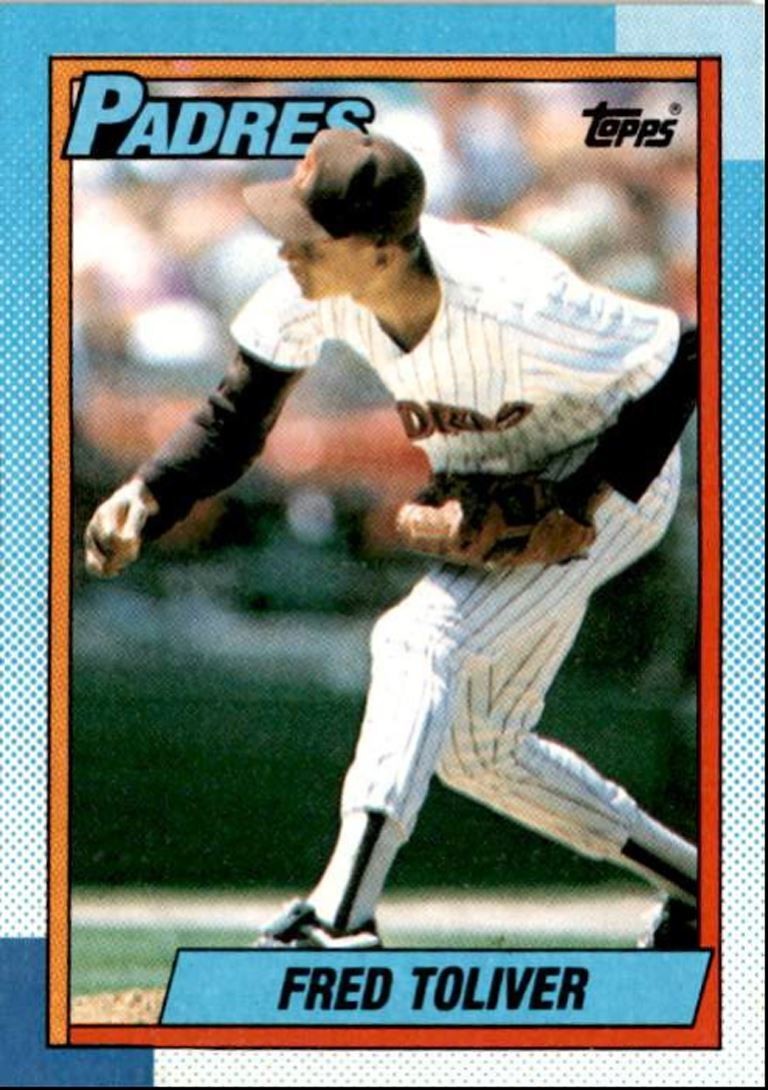 1990 Topps Baseball Cards Fred Toliver San Diego Padres #423