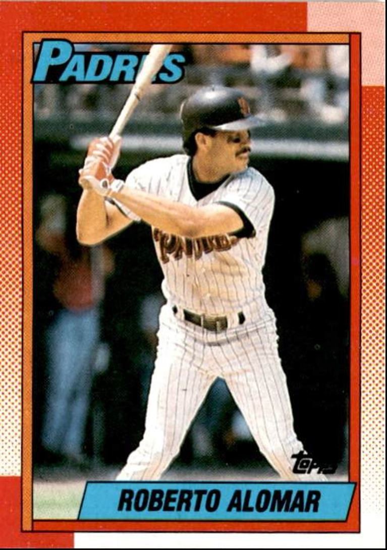 1990 Topps Baseball Cards Roberto Alomar San Diego Padres #517