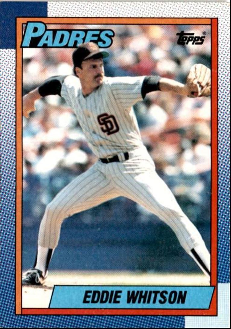 1990 Topps Baseball Cards Eddie Whitson San Diego Padres #618