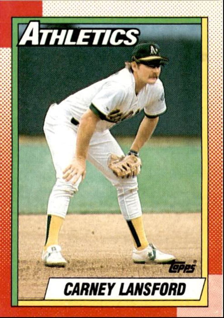 1990 Topps Baseball Cards Carney Lansford Oakland Athletics #316