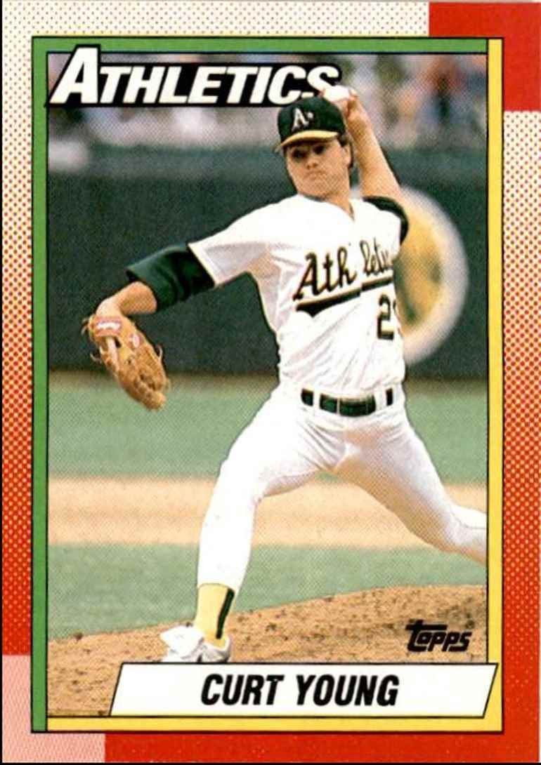 1990 Topps Baseball Cards Curt Young Oakland Athletics #328