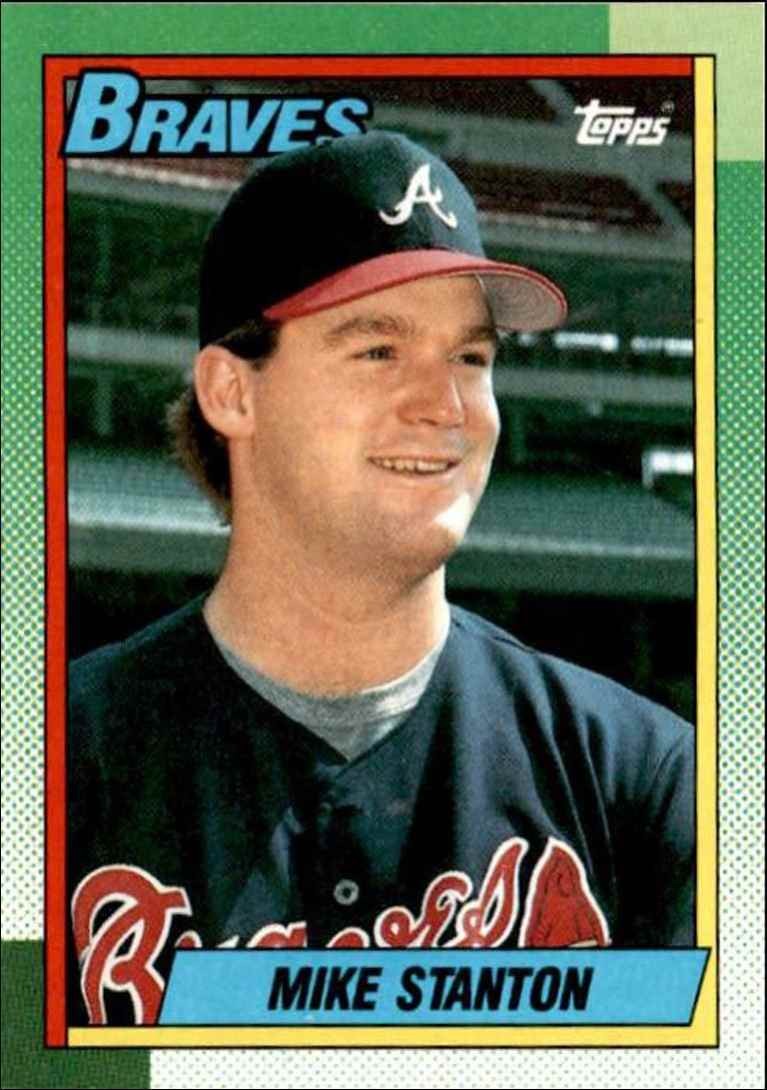 1990 Topps Baseball Cards Mike Stanton Rookie Atlanta Braves #694