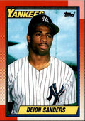 1990 Topps Baseball Cards Deion Sanders New York Yankees #61