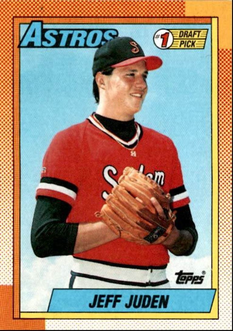 1990 Topps Baseball Cards Jeff Juden Rookie Houston Astros #164