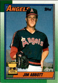 1990 Topps Baseball Cards Jim Abbott California Angels #675