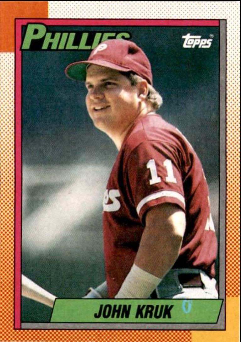 1990 Topps Baseball Cards John Kruk Philadelphia Phillies #469