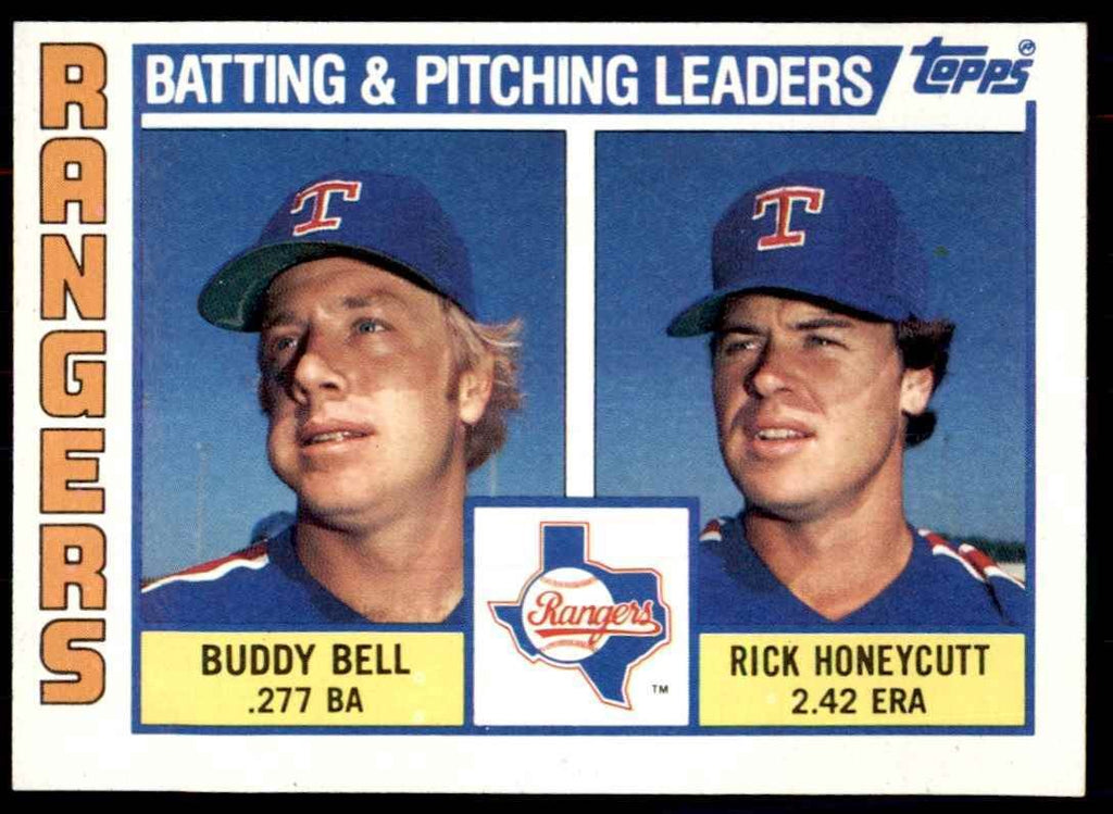 1984 Topps Buddy Bell/Rick Honeycutt B Baseball Cards #37