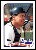 1989 Topps Baseball Card Mike Heath Detroit Tigers #743