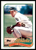 1989 Topps Baseball Card Terry Steinbach Oakland Athletics #725