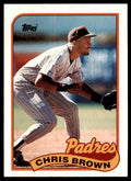 1989 Topps Baseball Card Chris Brown San Diego Padres #481