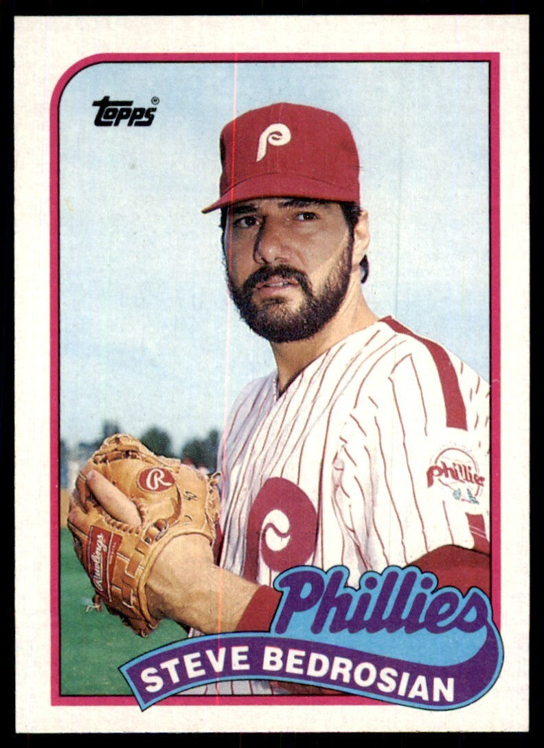 1989 Topps Baseball Card Steve Bedrosian Philadelphia Phillies #20