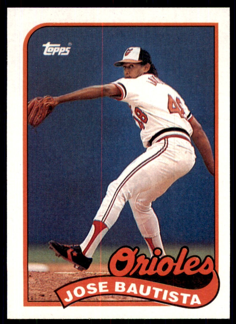 1989 Topps Baseball Card Jose Bautista Rookie Baltimore Orioles #469