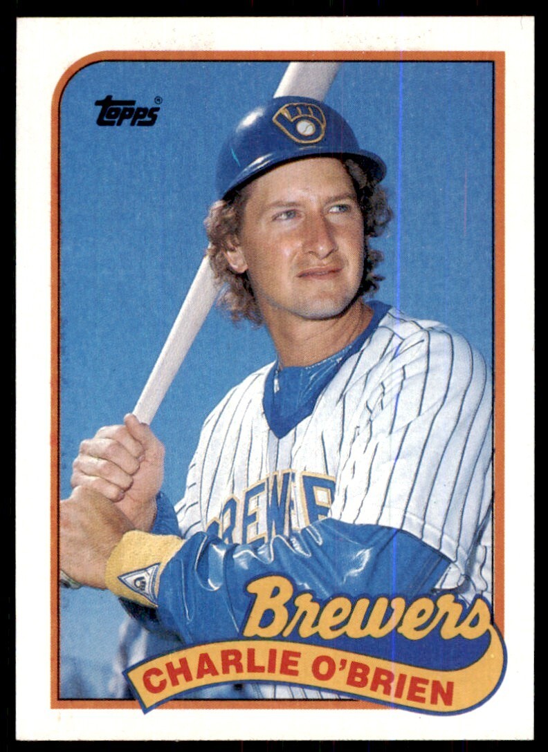 1989 Topps Baseball Card Charlie O'Brien Milwaukee Brewers #214