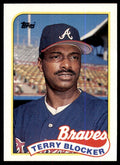 1989 Topps Baseball Card Terry Blocker Rookie Atlanta Braves #76