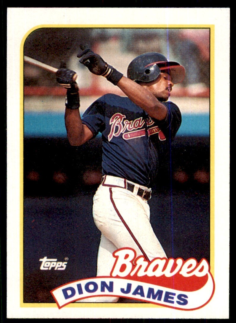 1989 Topps Baseball Card Dion James Atlanta Braves #678