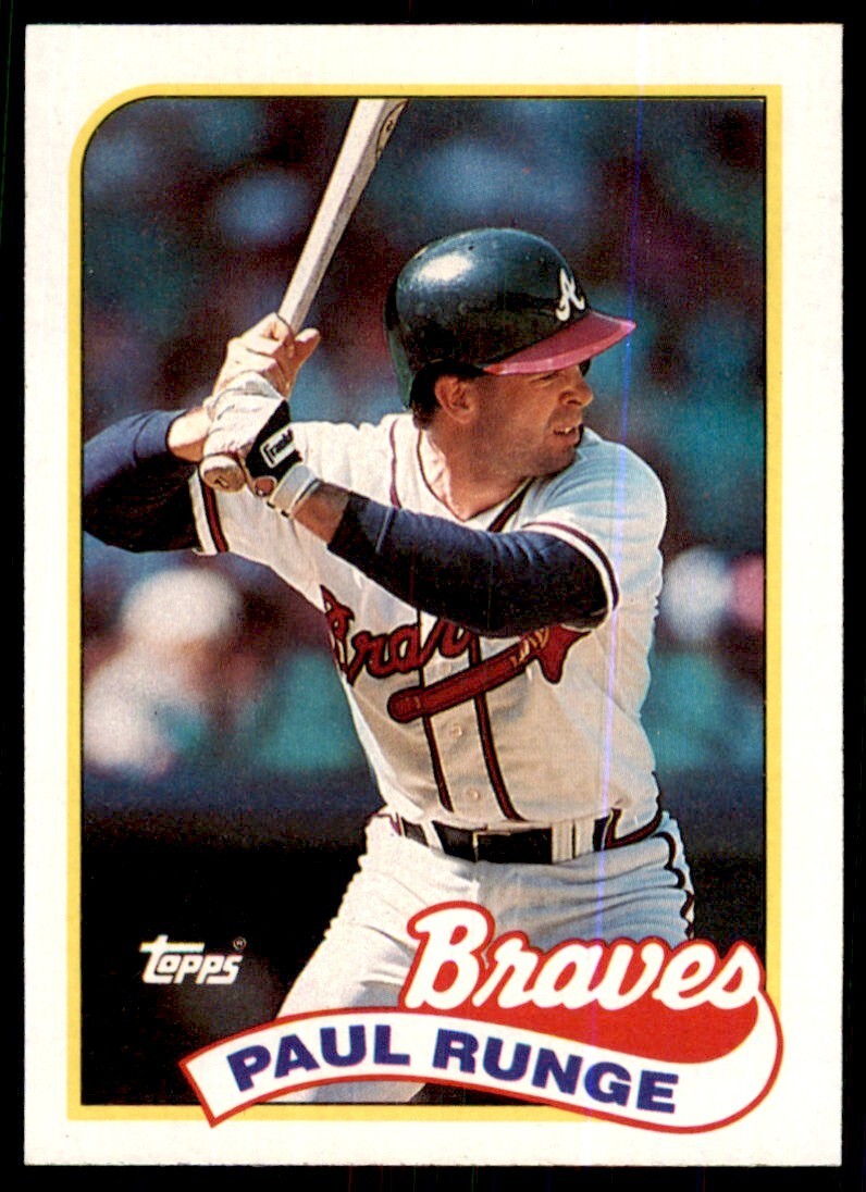 1989 Topps Baseball Card Paul Runge Atlanta Braves #38