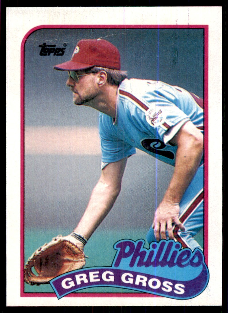 1989 Topps Baseball Card Greg Gross 1b Philadelphia Phillies #438