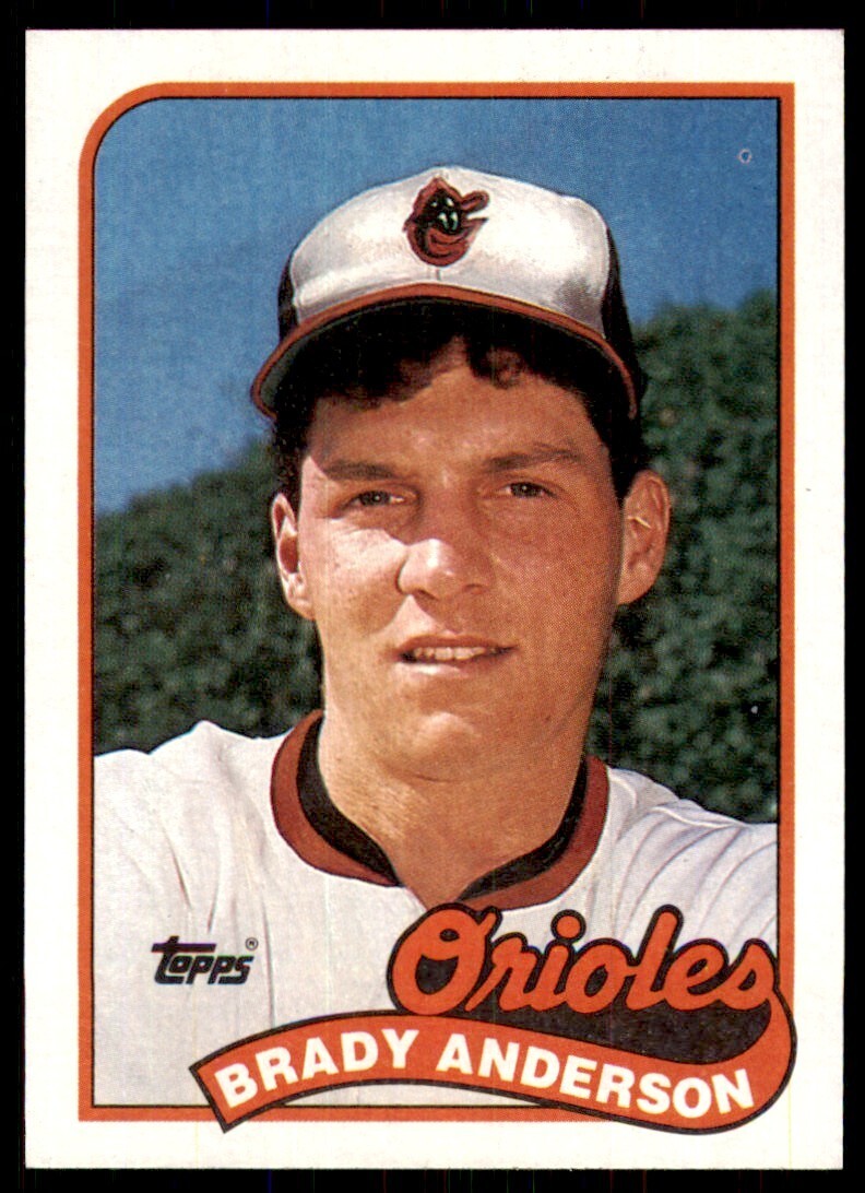 1989 Topps Baseball Card Brady Anderson Rookie Baltimore Orioles #757