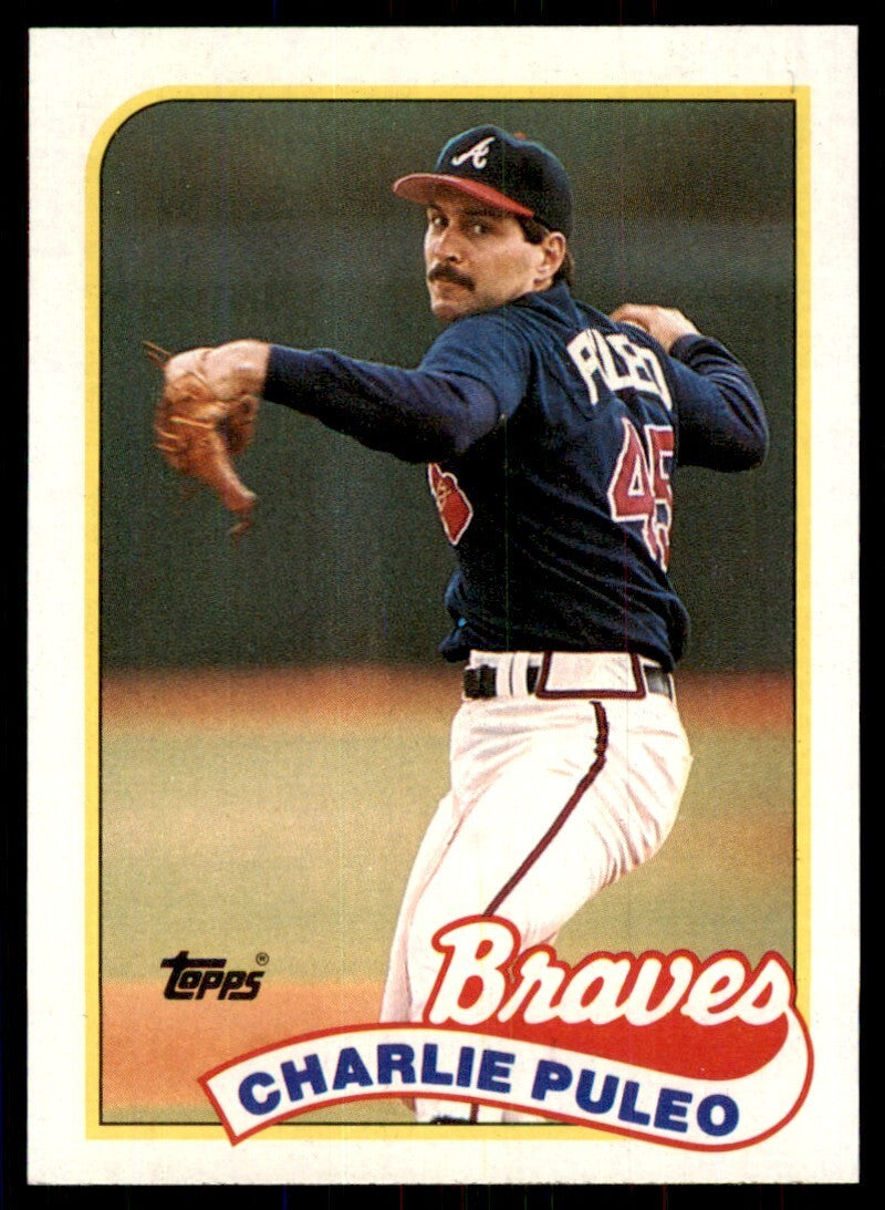 1989 Topps Baseball Card Charlie Puleo Atlanta Braves #728