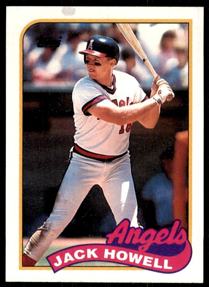 1989 Topps Baseball Card Jack Howell California Angels #216