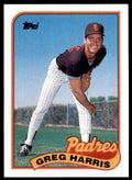 1989 Topps Baseball Card Greg Harris Rookie San Diego Padres #194