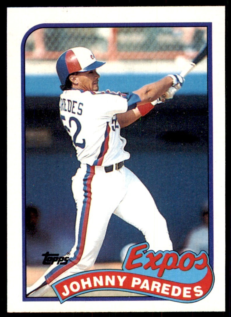 1989 Topps Baseball Card Johnny Paredes Rookie of Montreal Expos #367
