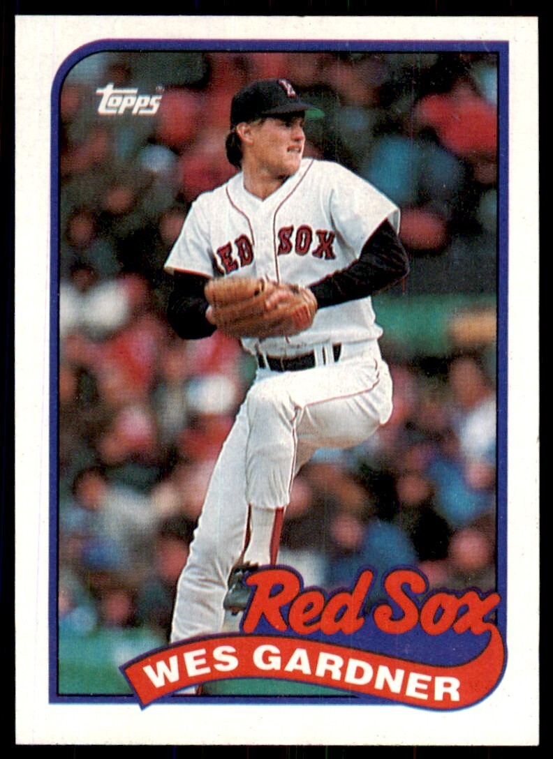 1989 Topps Baseball Card Wes Gardner Boston Red Sox #526