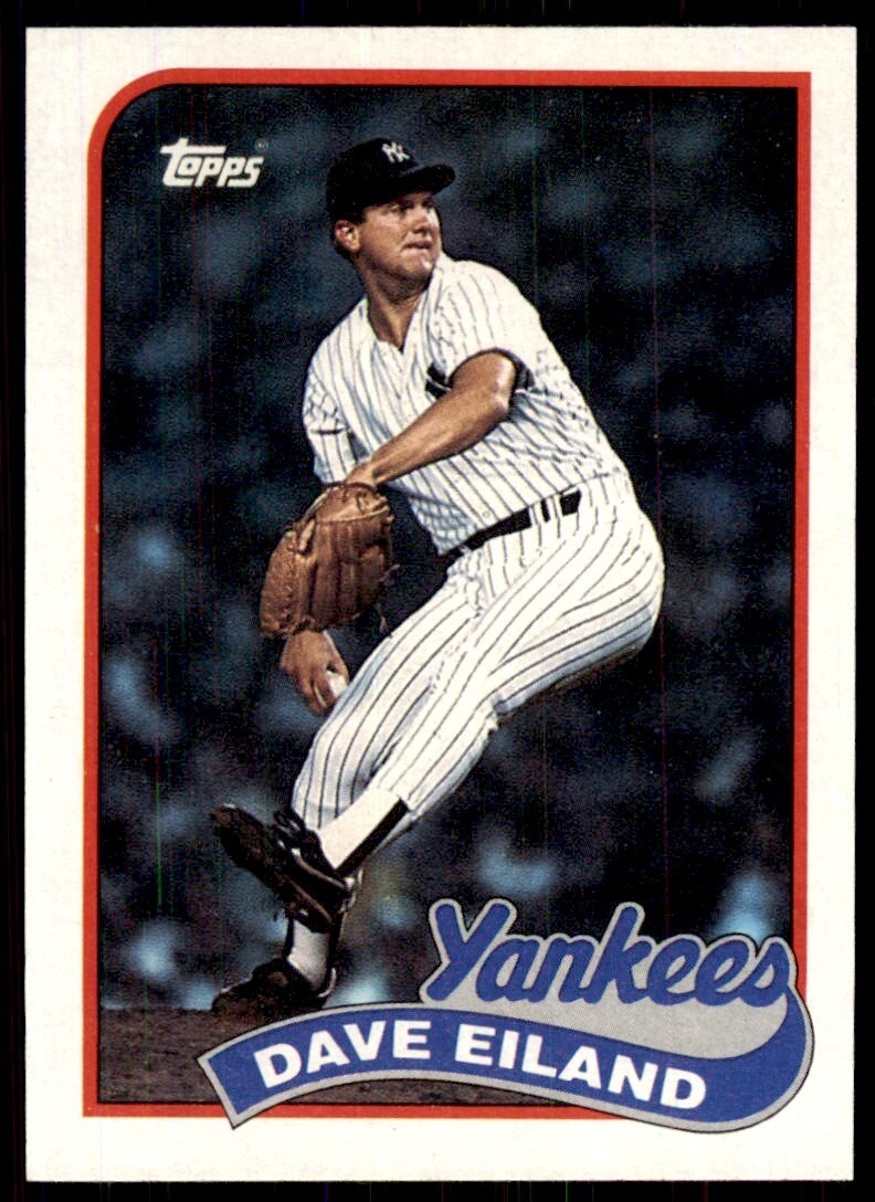 1989 Topps Baseball Card Dave Eiland Rookie New York Yankees #8