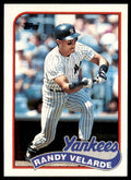 1989 Topps Baseball Card Randy Velarde New York Yankees #584