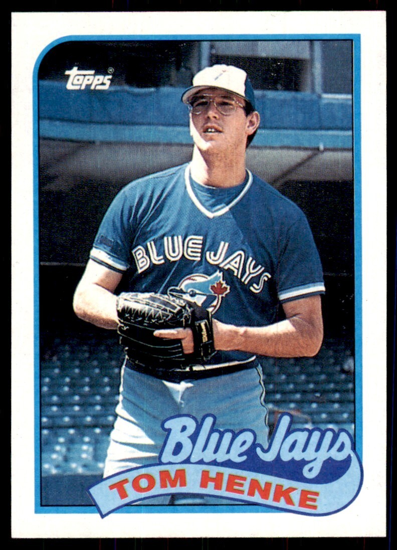 1989 Topps Baseball Card Tom Henke Toronto Blue Jays #75