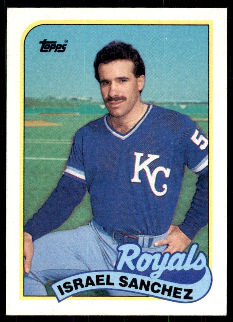 1989 Topps Baseball Card Israel Sanchez Rookie p Kansas City Royals #452