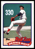 1989 Topps Baseball Card Dennis Boyd oil can Boston Red Sox #326
