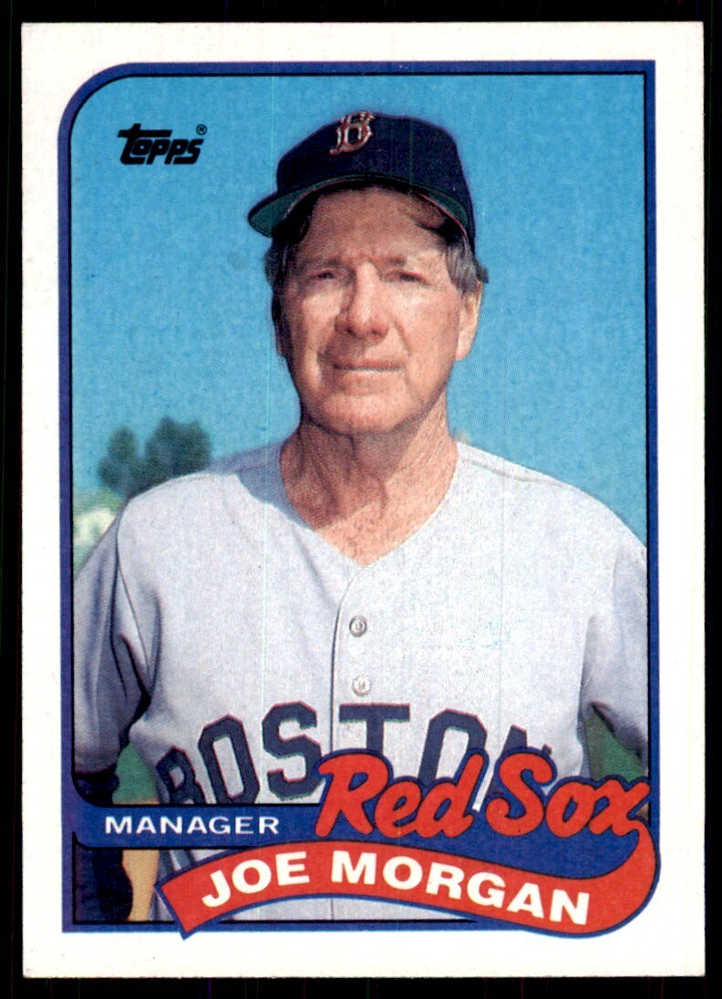 1989 Topps Baseball Card Joe Morgan manager Boston Red Sox #714